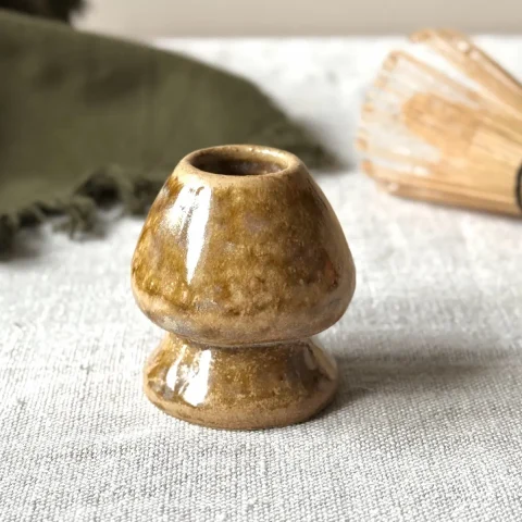 Support matcha NORI <br> grès blanc <br> beige